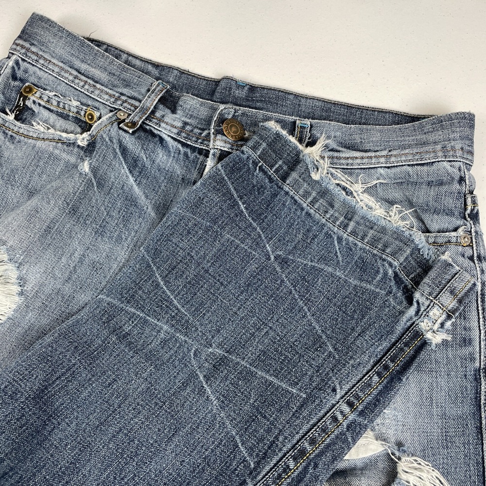 Armani Exchange Jeans Men's Size 33 Short Distressed Light Wash Grunge Skater